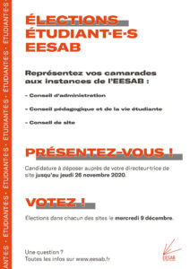 Affiche élections étudiantes 2020