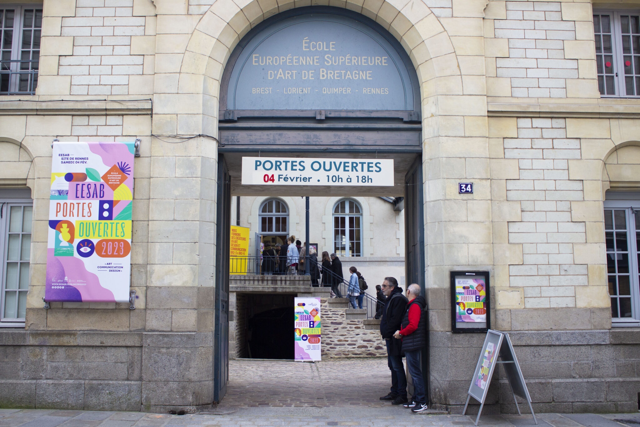 Entrée EESAB-site de Rennes 34 rue Hoche
